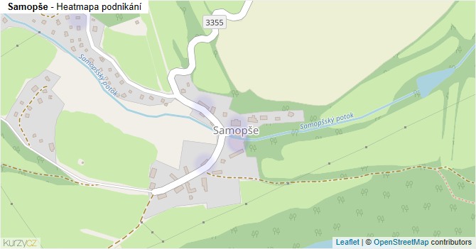 Samopše - mapa podnikání