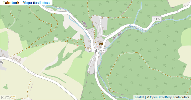 Talmberk - mapa části obce