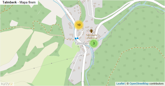 Talmberk - mapa firem