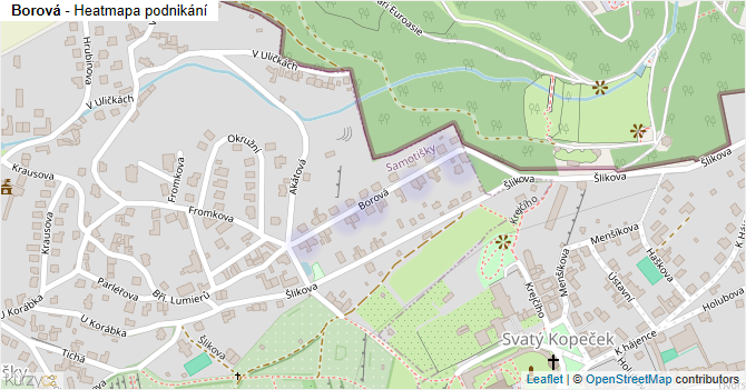 Borová - mapa podnikání
