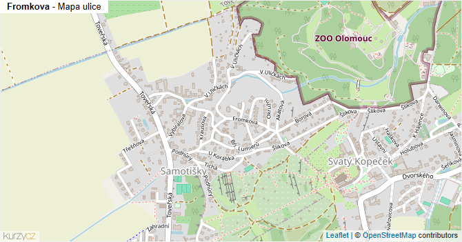 Fromkova - mapa ulice