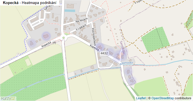 Kopecká - mapa podnikání