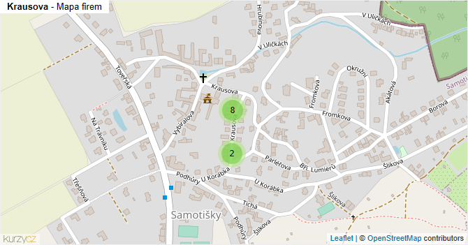 Krausova - mapa firem