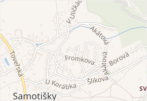 Olpran v obci Samotišky - mapa ulice