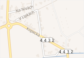 Pod Kopečkem v obci Samotišky - mapa ulice