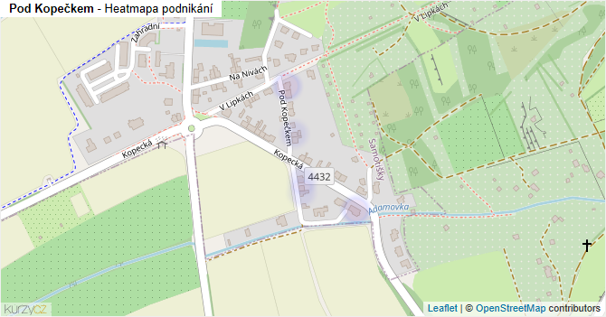 Pod Kopečkem - mapa podnikání