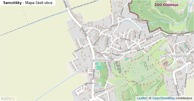 Samotišky - mapa části obce
