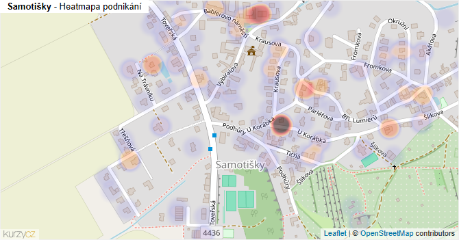 Samotišky - mapa podnikání