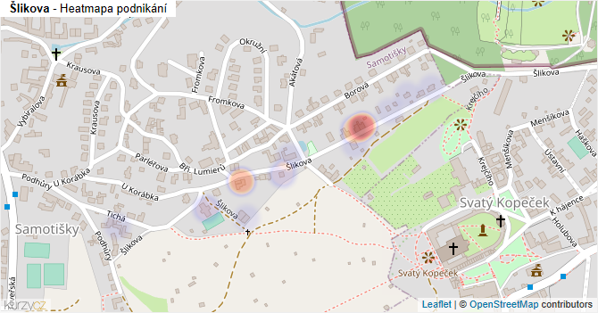 Šlikova - mapa podnikání