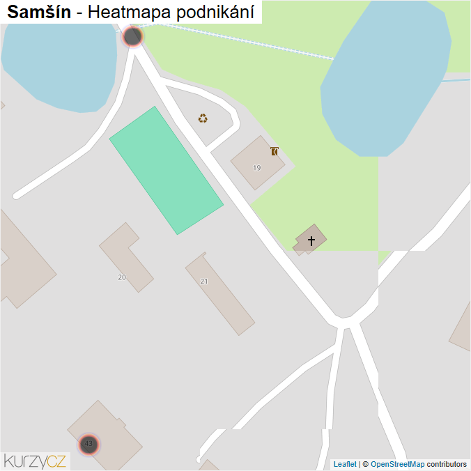 Mapa Samšín - Firmy v obci.