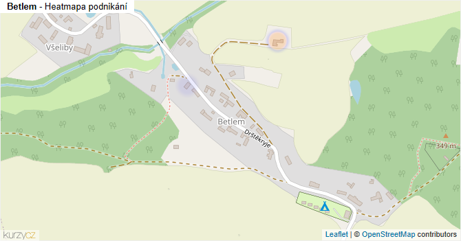 Betlem - mapa podnikání
