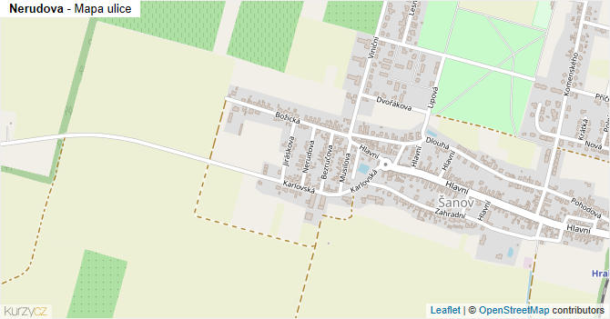 Nerudova - mapa ulice