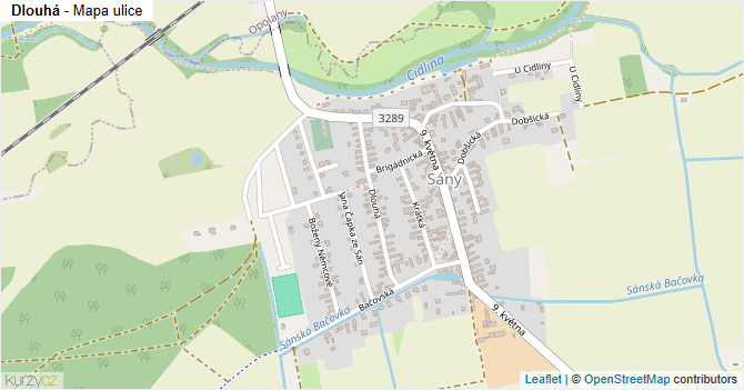 Dlouhá - mapa ulice