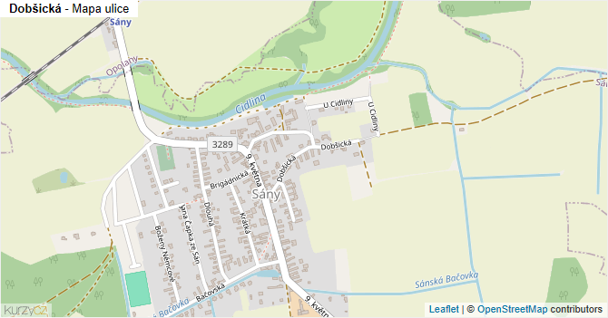 Dobšická - mapa ulice
