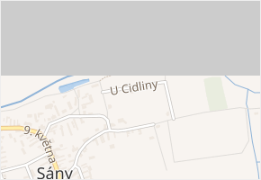U Cidliny v obci Sány - mapa ulice