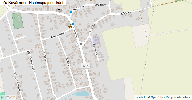 Za Kovárnou - mapa podnikání