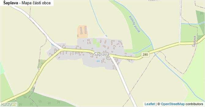 Šaplava - mapa části obce