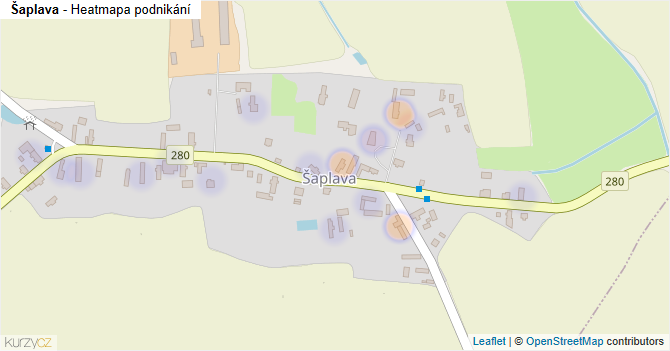 Šaplava - mapa podnikání