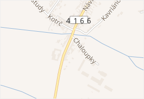 Chaloupky v obci Šaratice - mapa ulice