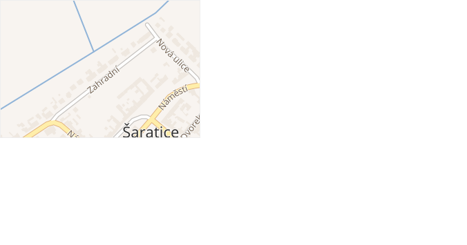 Zahradní v obci Šaratice - mapa ulice