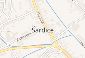 Šardice v obci Šardice - mapa části obce