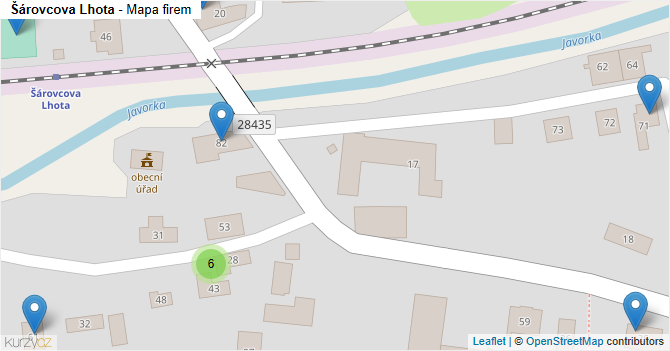 Šárovcova Lhota - mapa firem