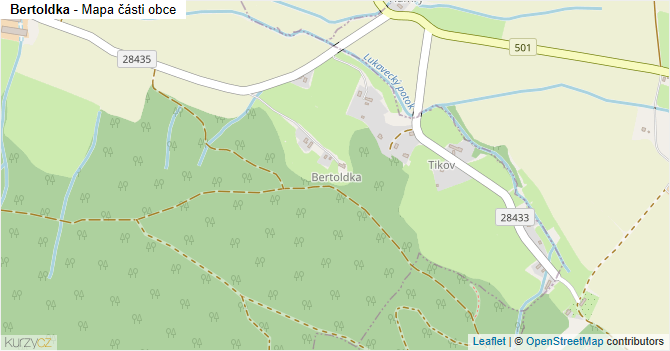 Bertoldka - mapa části obce
