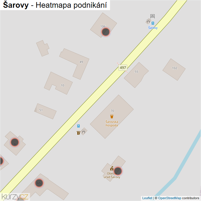 Mapa Šarovy - Firmy v obci.