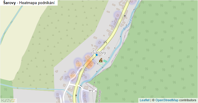 Šarovy - mapa podnikání