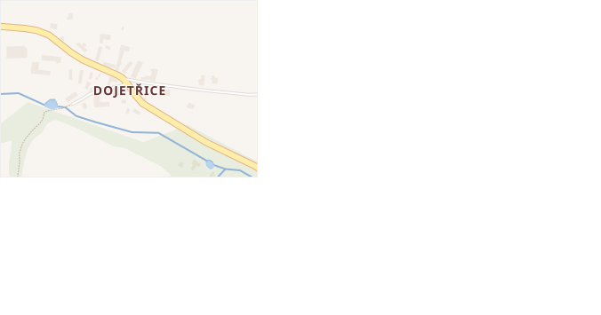 Dojetřice v obci Sázava - mapa části obce