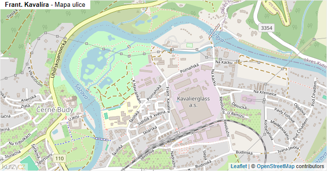 Frant. Kavalíra - mapa ulice