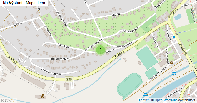 Na Výsluní - mapa firem