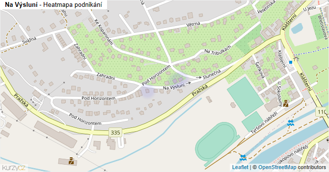 Na Výsluní - mapa podnikání