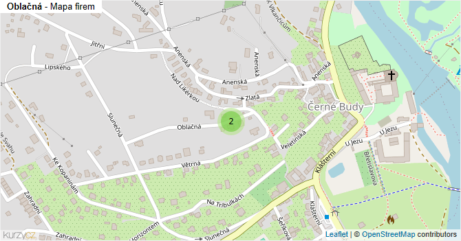 Oblačná - mapa firem