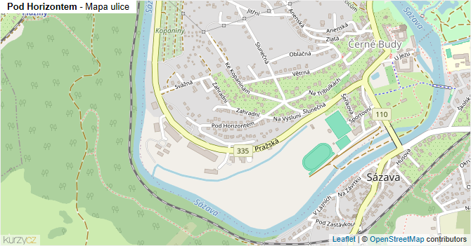 Pod Horizontem - mapa ulice