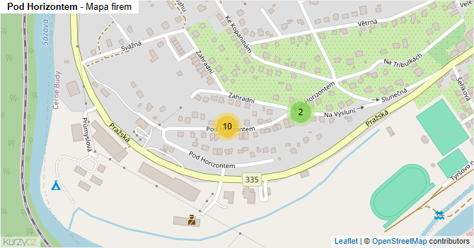 Pod Horizontem - mapa firem