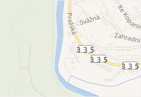 Průmyslová v obci Sázava - mapa ulice