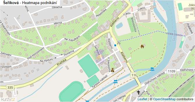 Šeříková - mapa podnikání