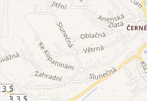 Větrná v obci Sázava - mapa ulice