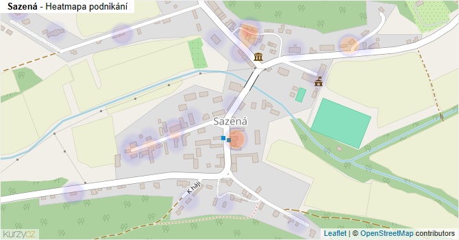 Sazená - mapa podnikání