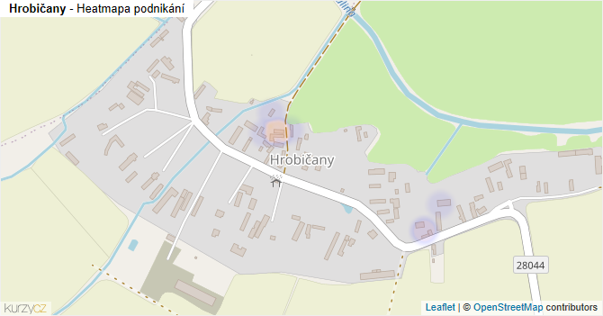 Hrobičany - mapa podnikání