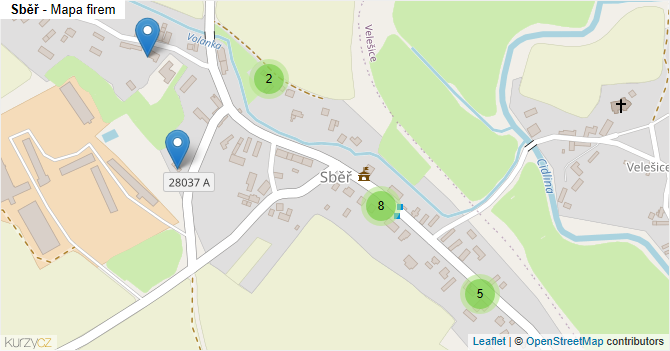 Sběř - mapa firem