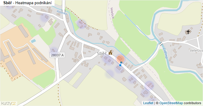 Sběř - mapa podnikání