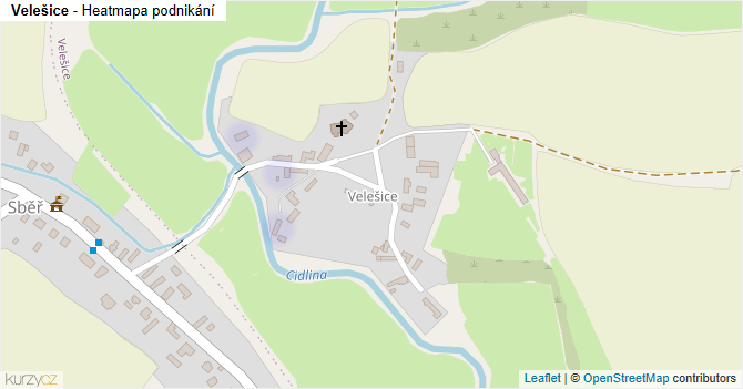 Velešice - mapa podnikání