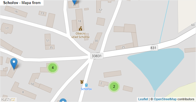 Schořov - mapa firem