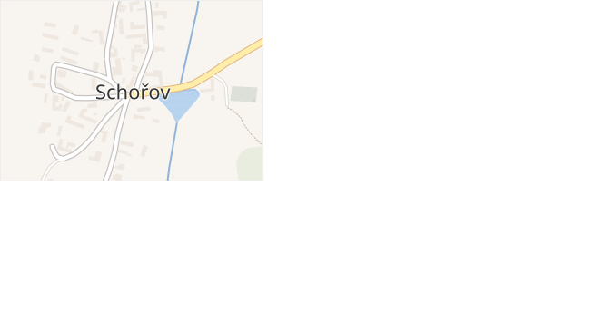 Schořov v obci Schořov - mapa části obce