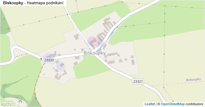 Biskoupky - mapa podnikání