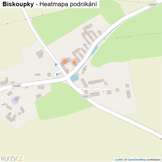 Mapa Biskoupky - Firmy v části obce.