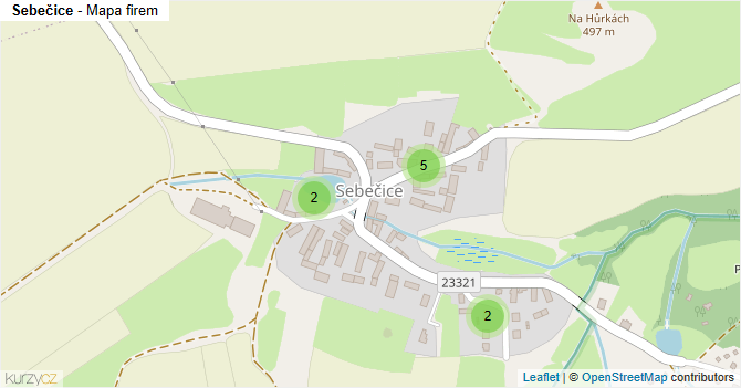 Sebečice - mapa firem