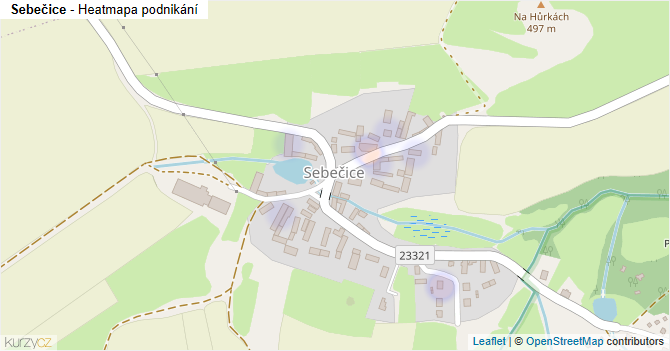 Sebečice - mapa podnikání